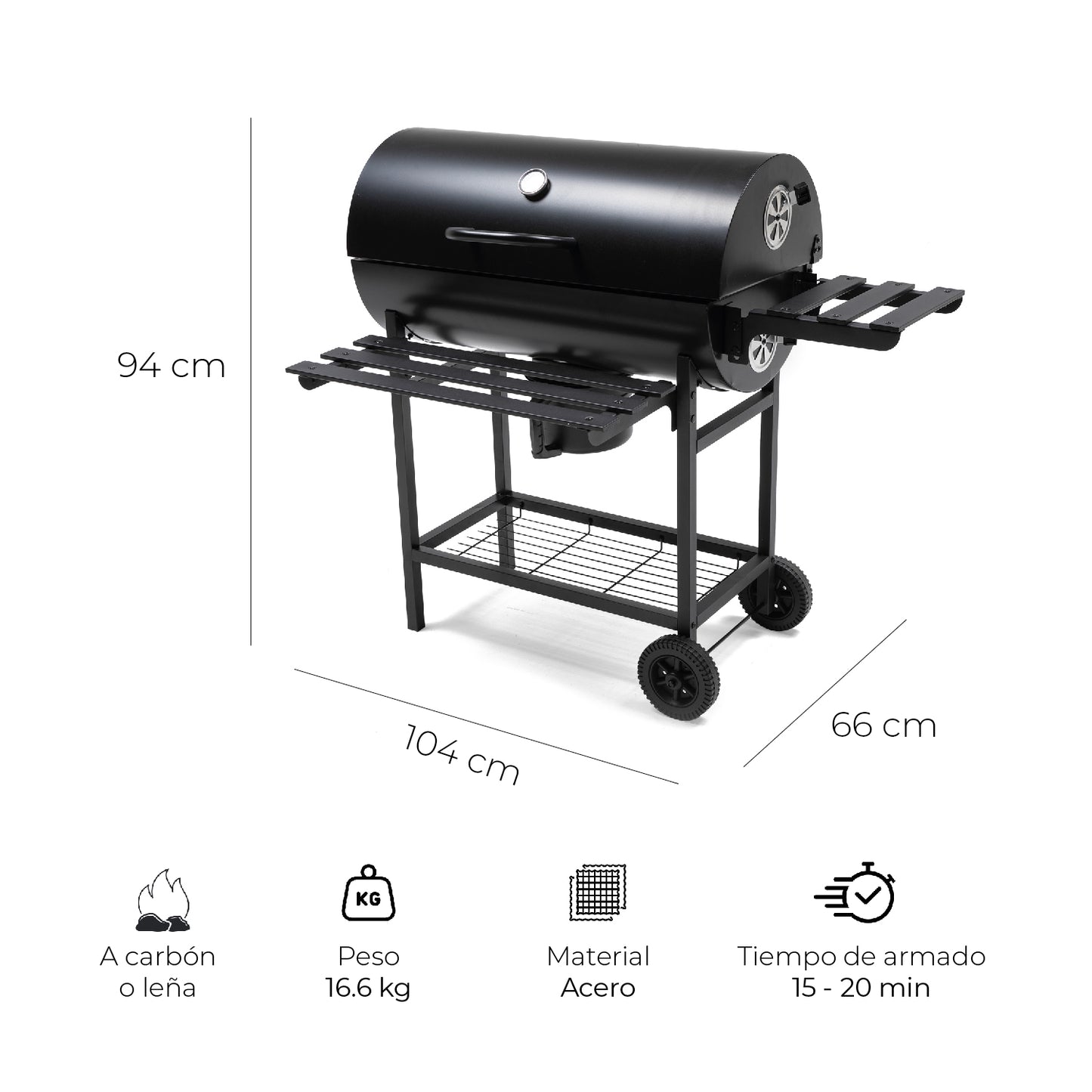 Parrilla Tambor BBQ Black