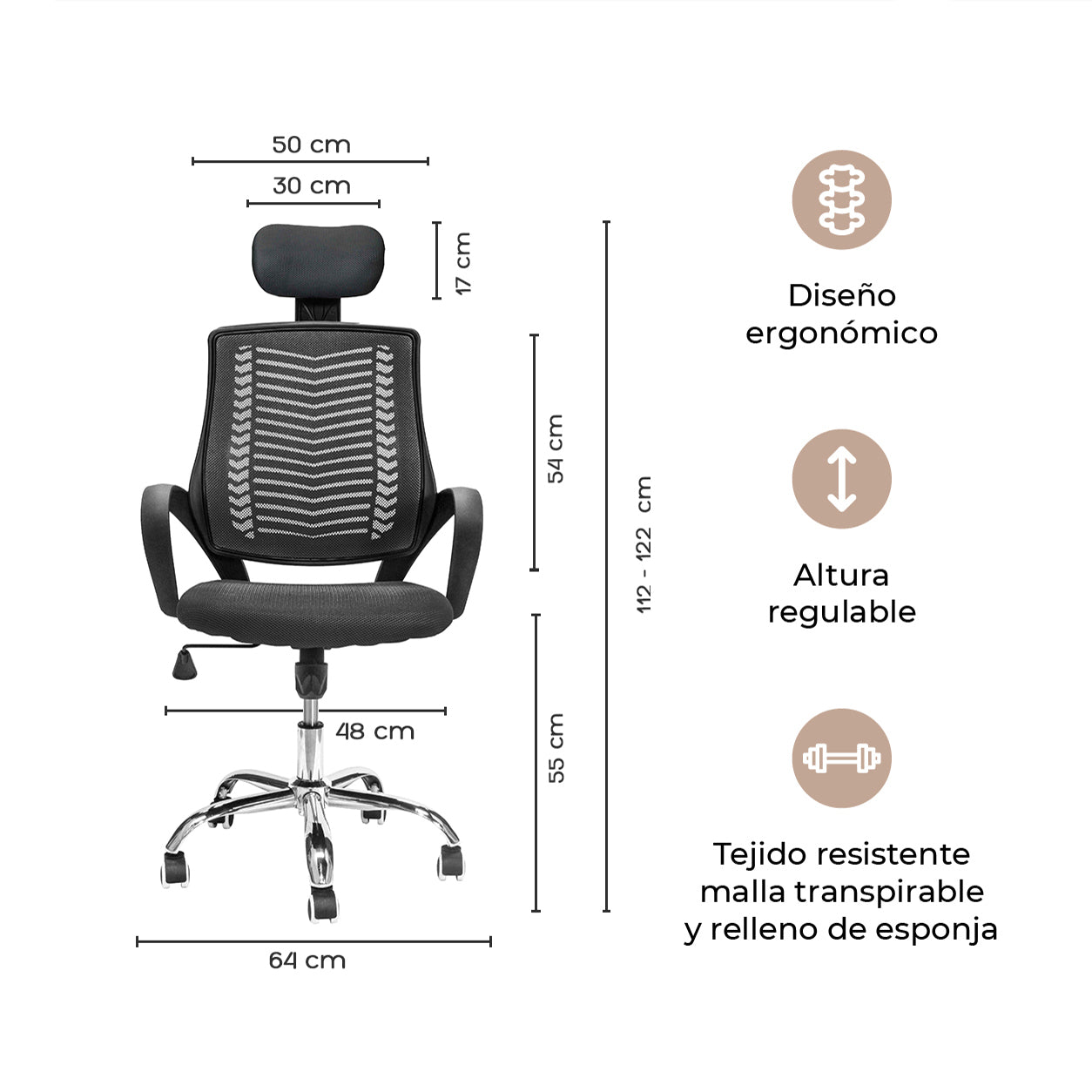 Silla de Escritorio Ergonómica SILL-Q2N