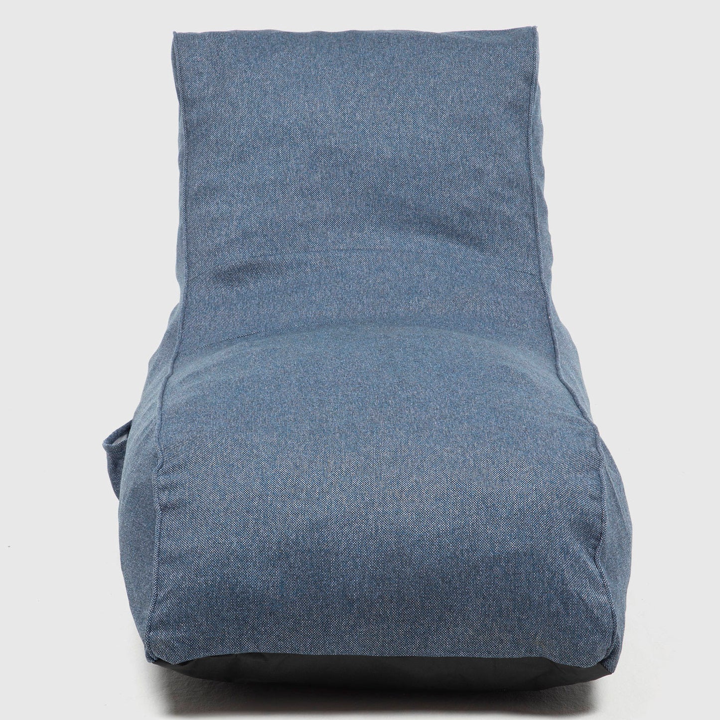 Sofá Pouf / Puff Azul Largo Con Respaldo
