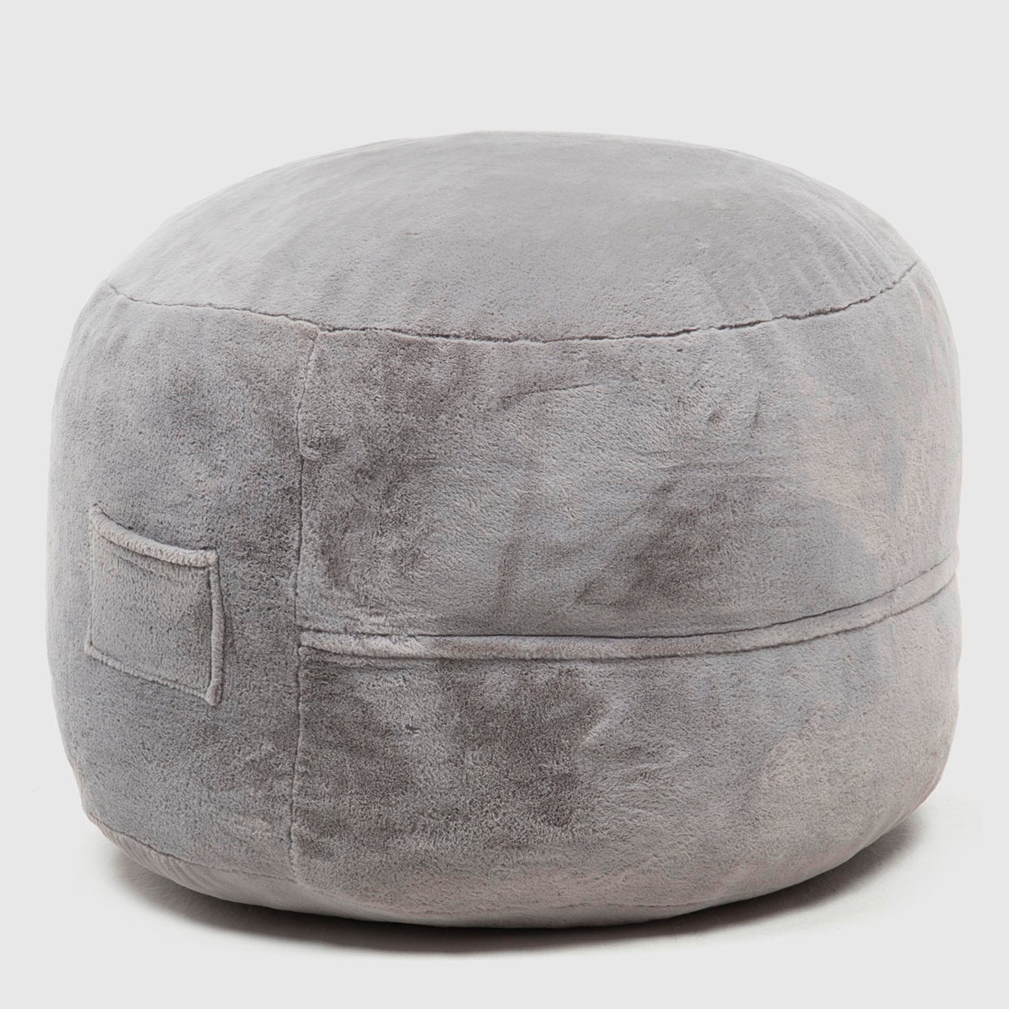 Pouf / Puff Faux Redondo Gris