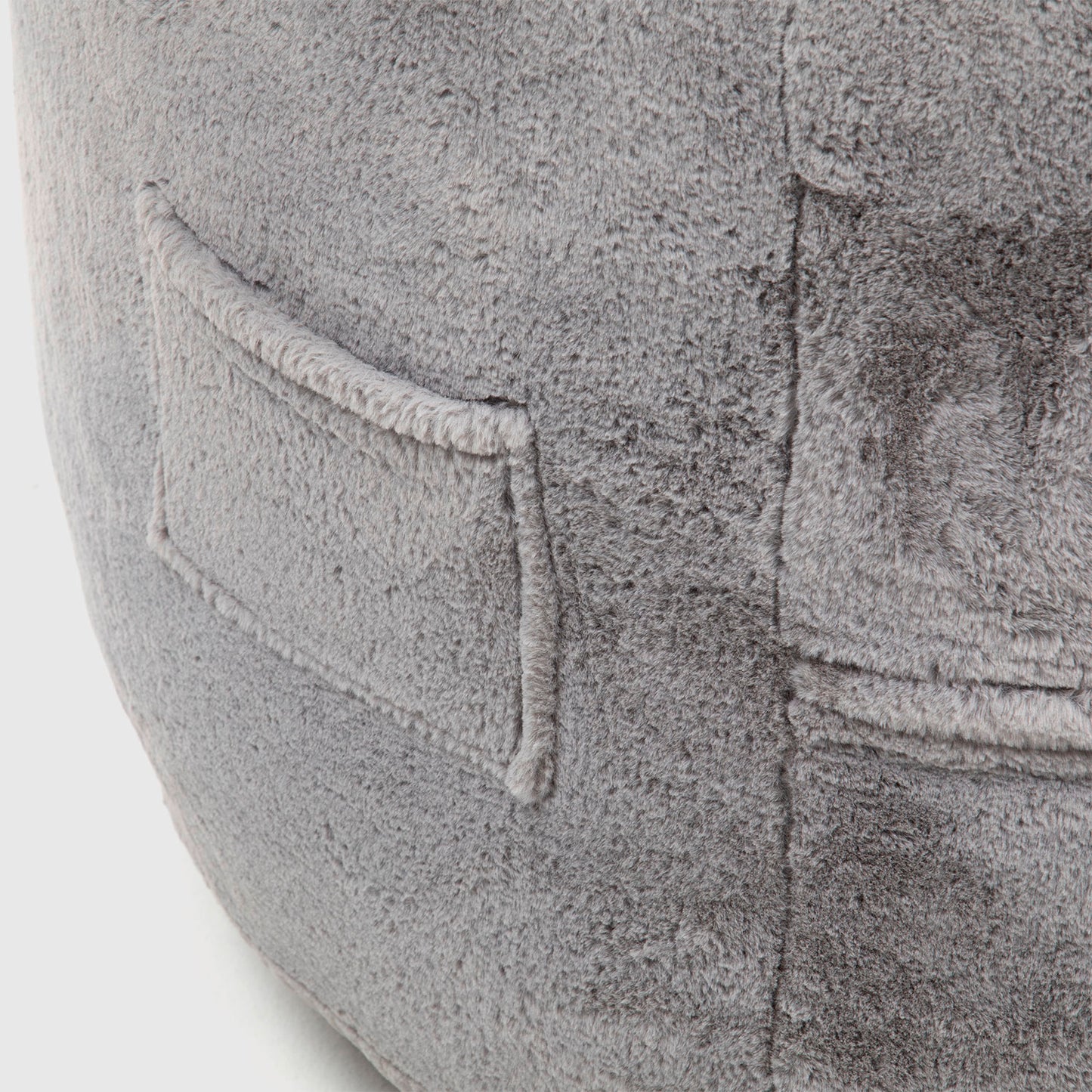 Pouf / Puff Faux Redondo Gris