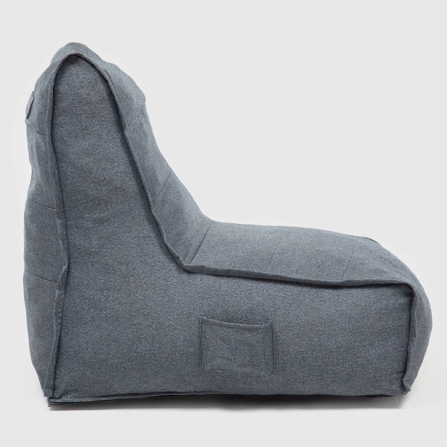 Sillón Pouf / Puff Gris Con Respaldo Relan