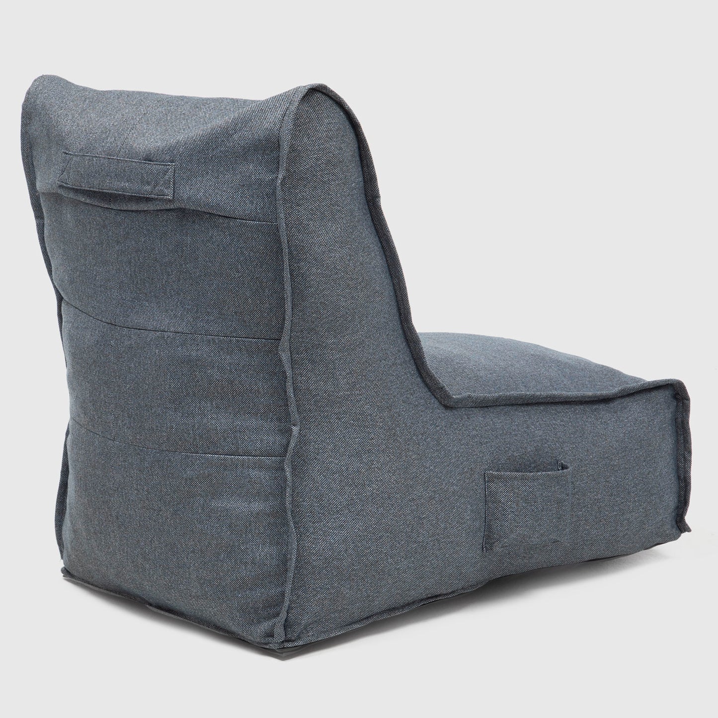 Sillón Pouf / Puff Gris Con Respaldo Relan