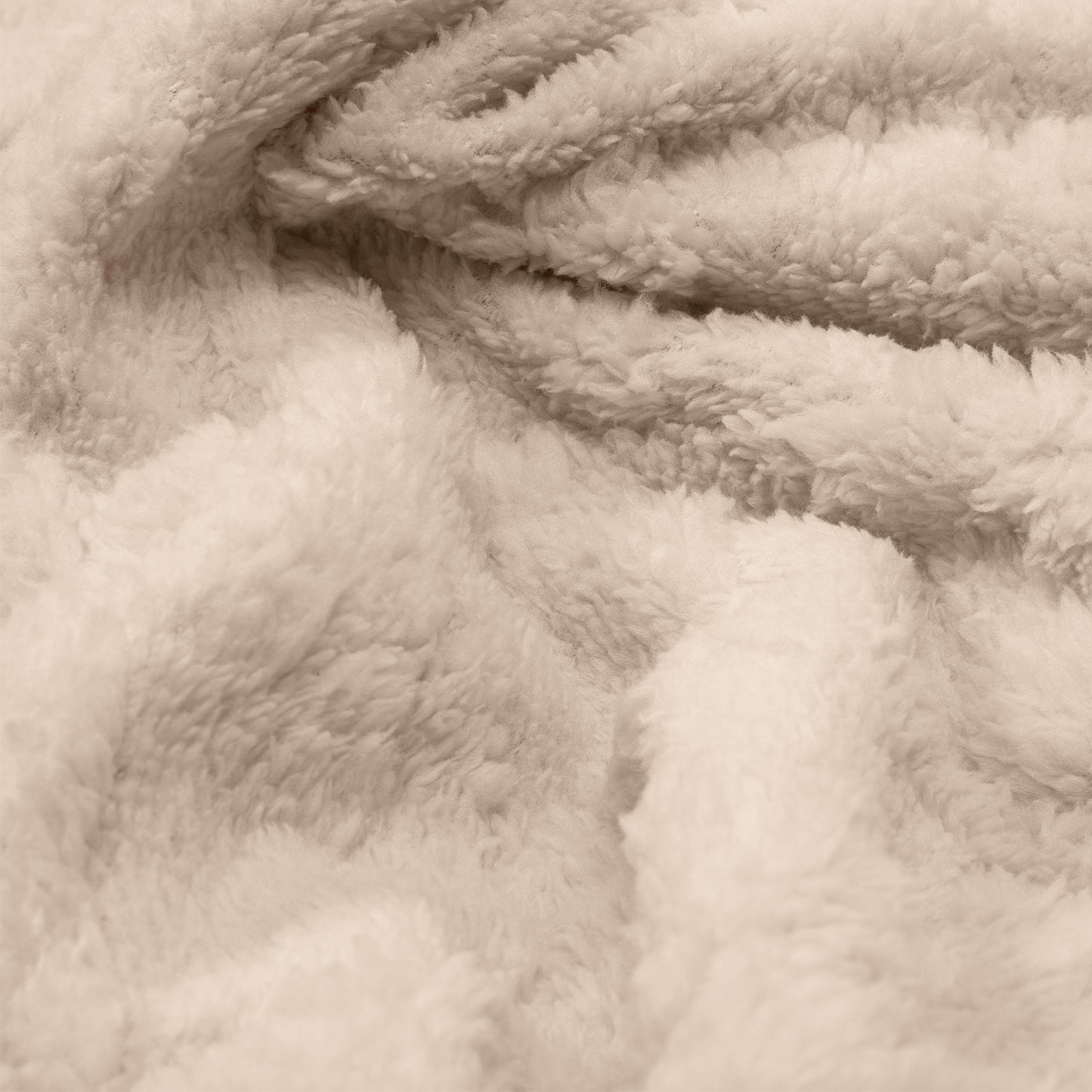 Manta Sherpa Jacquard Beige Queen