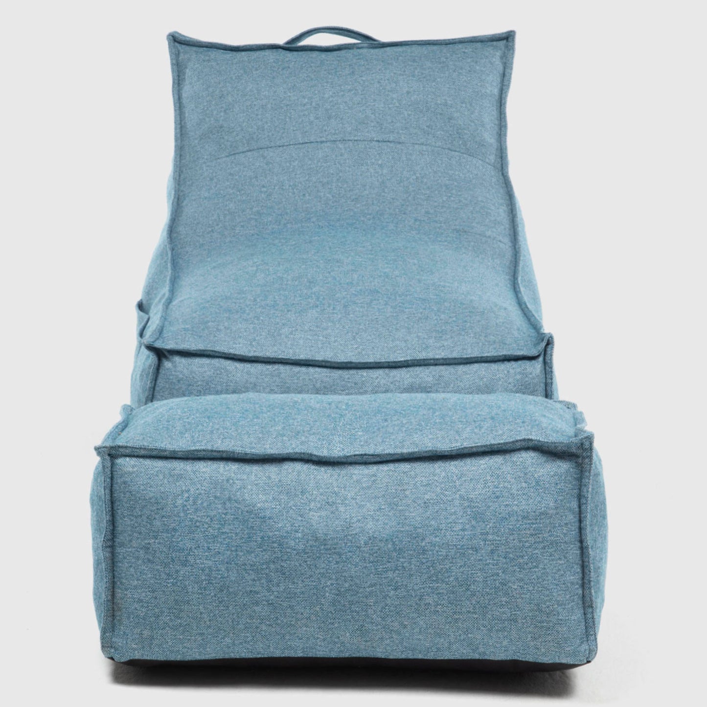 Sillón Pouf / Puff con Apoya Pies Celeste