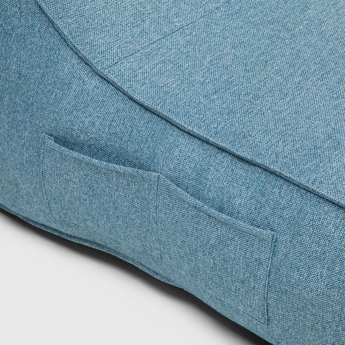 Sillón Pouf / Puff con Apoya Pies Celeste