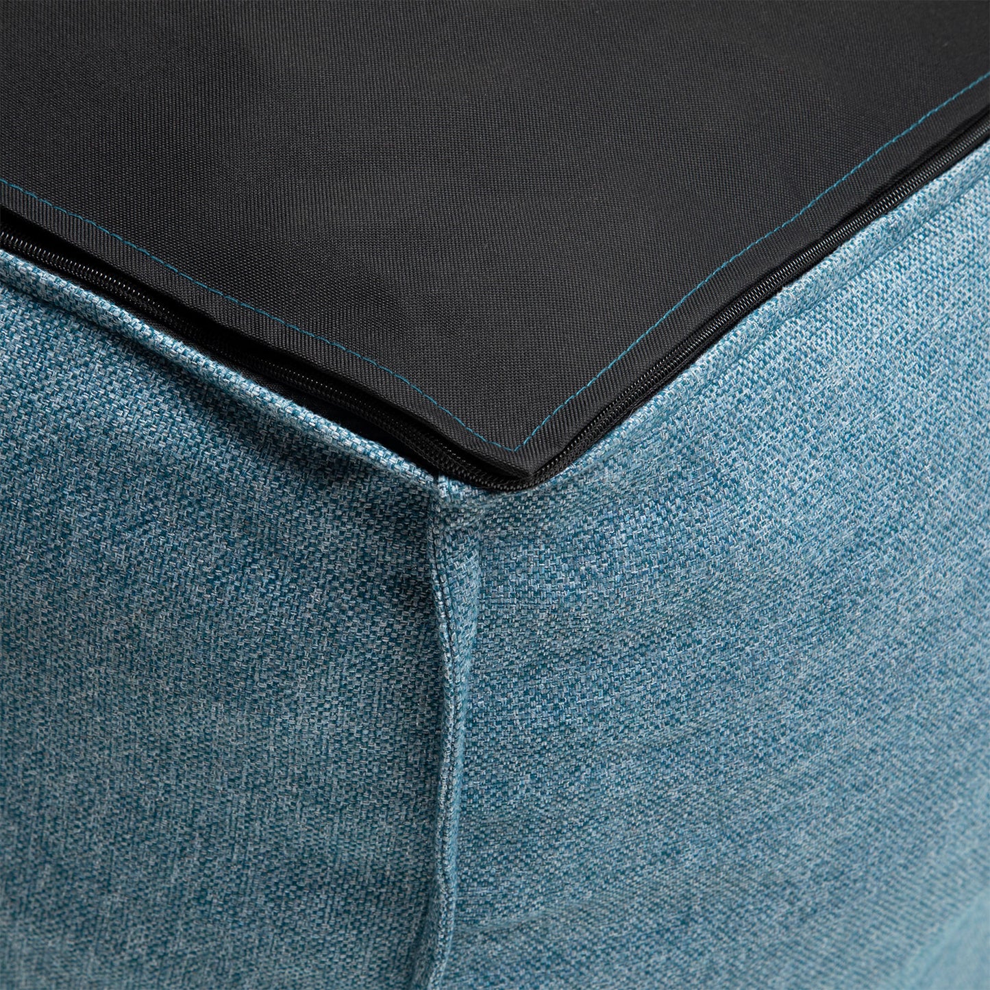 Sillón Pouf / Puff con Apoya Pies Celeste