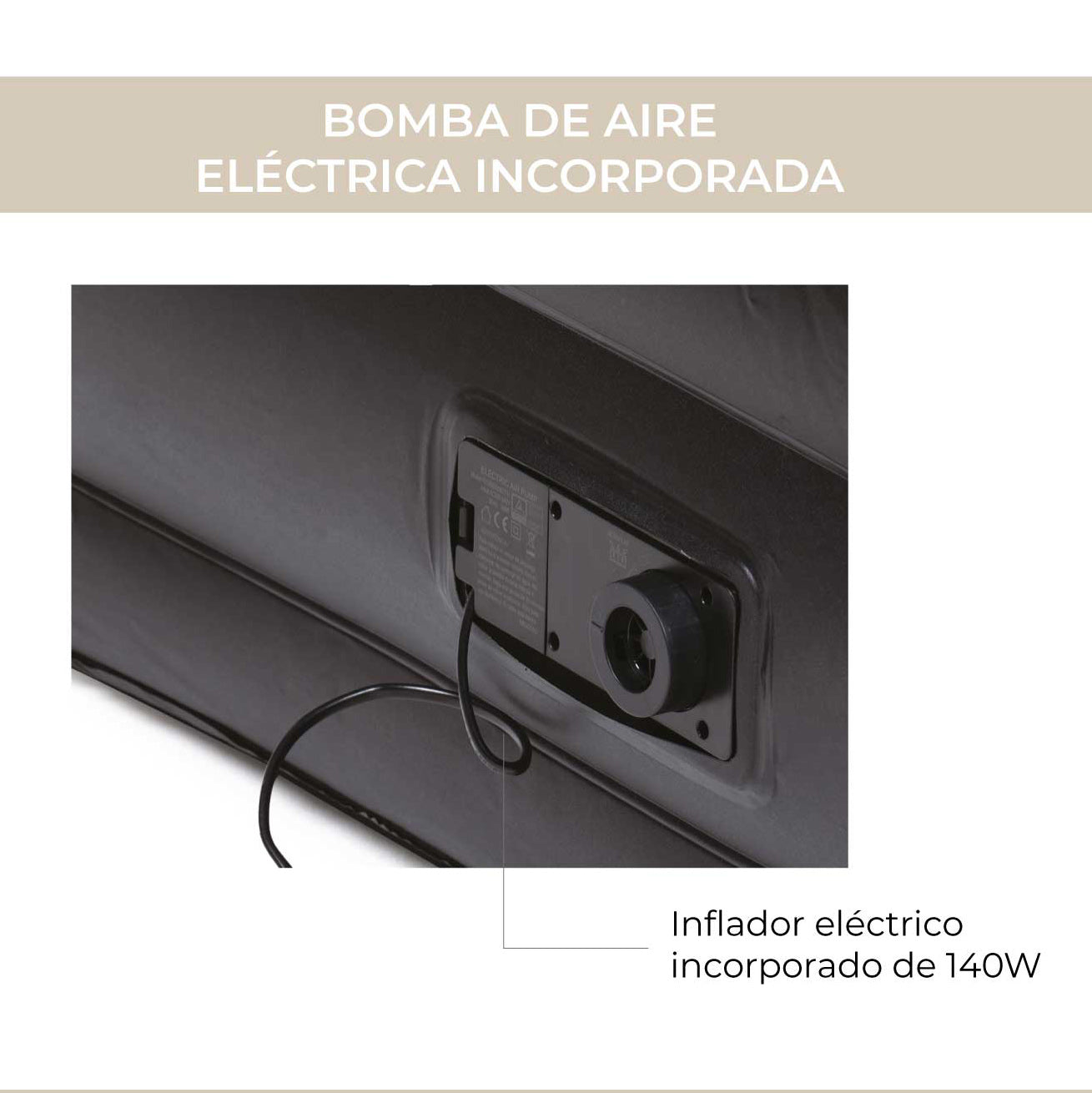 Colchón Inflable Eléctrico Queen Tricahue