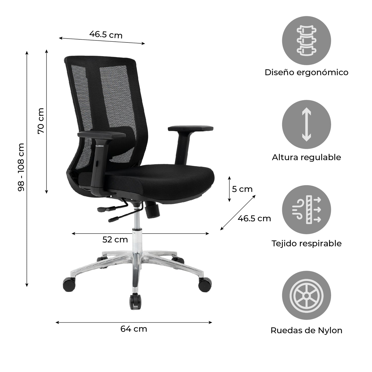 Silla de Escritorio Ergonómica Sendai