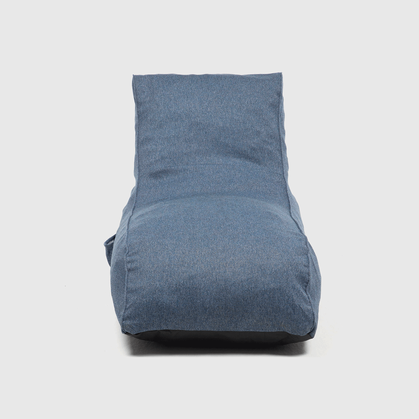 Sofá Pouf / Puff Azul Largo Con Respaldo