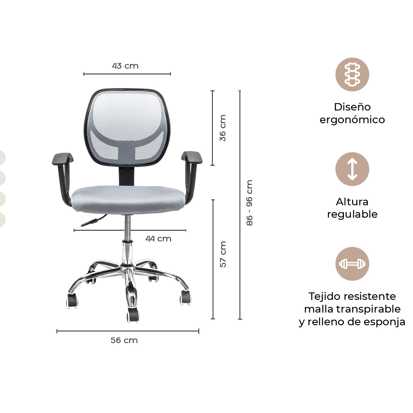 Silla de Escritorio Operativa SILL0-G