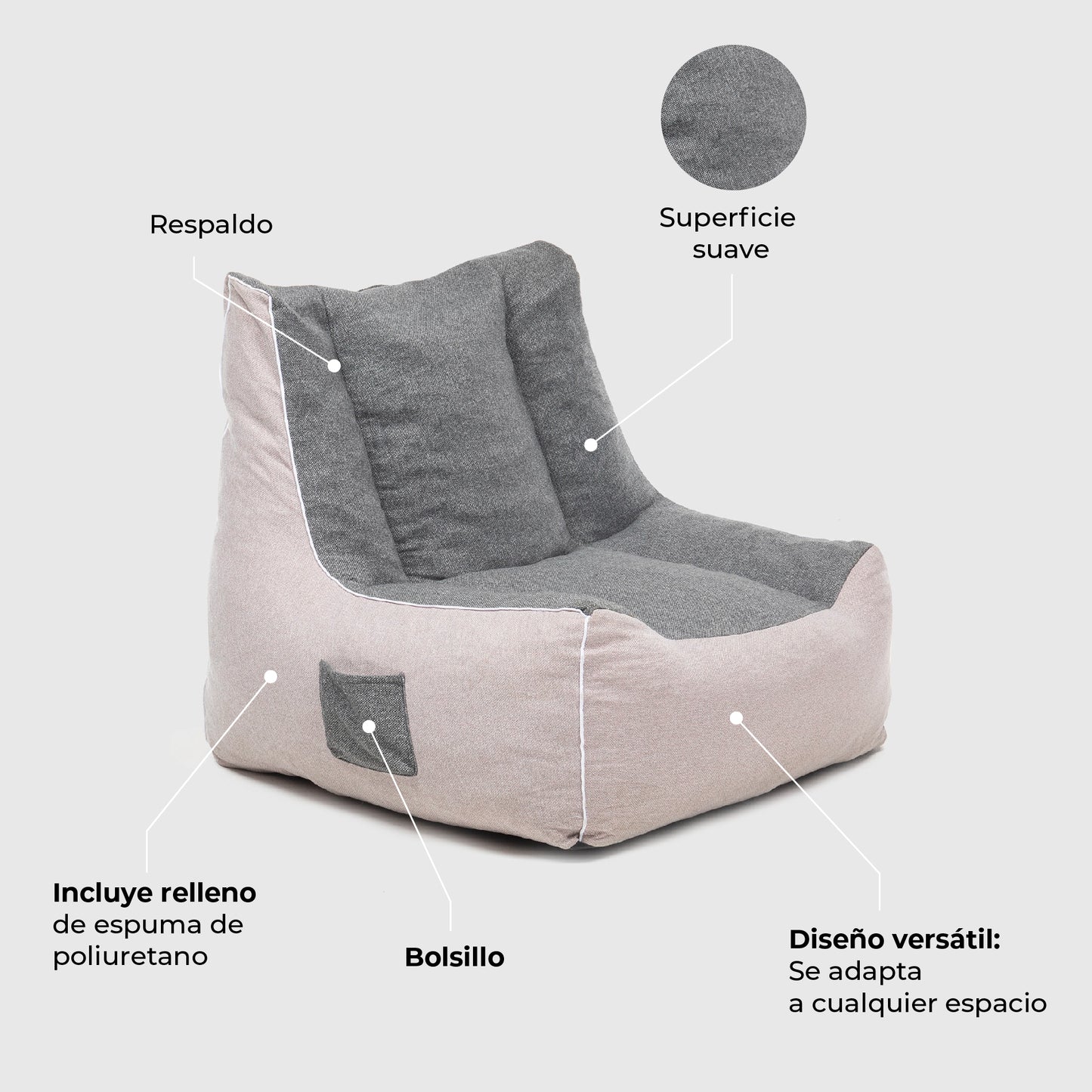 Sillón Pouf Velvet R2