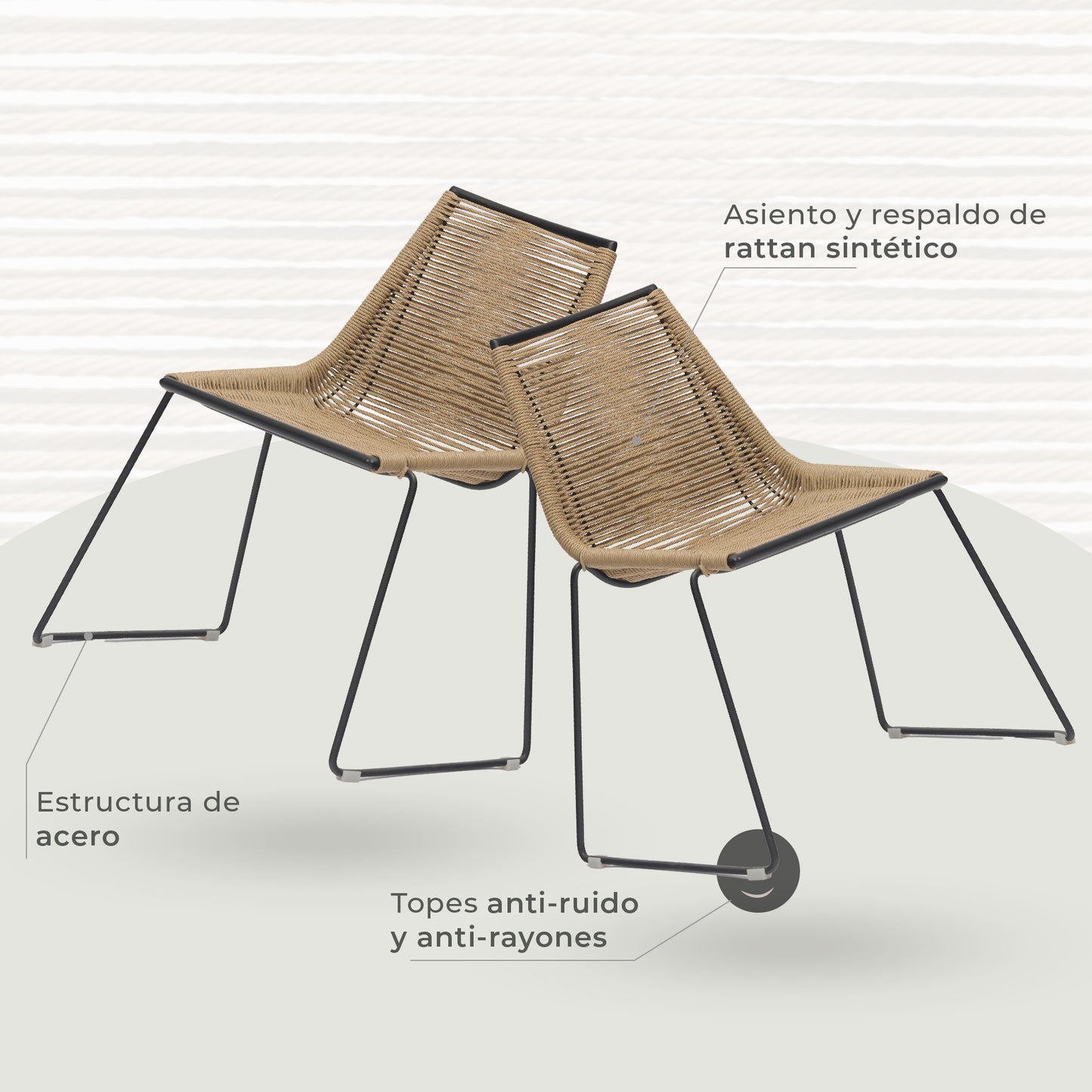 Set x2 Sillas de Exterior Thani