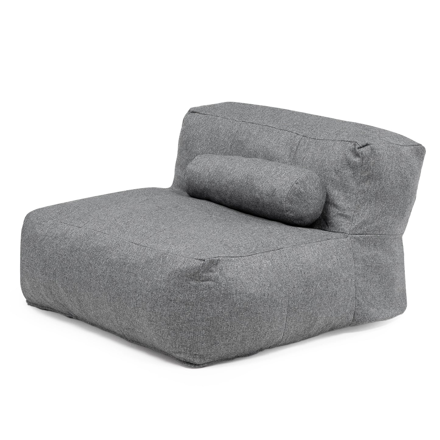 Sofá Pouf Seccional Gris