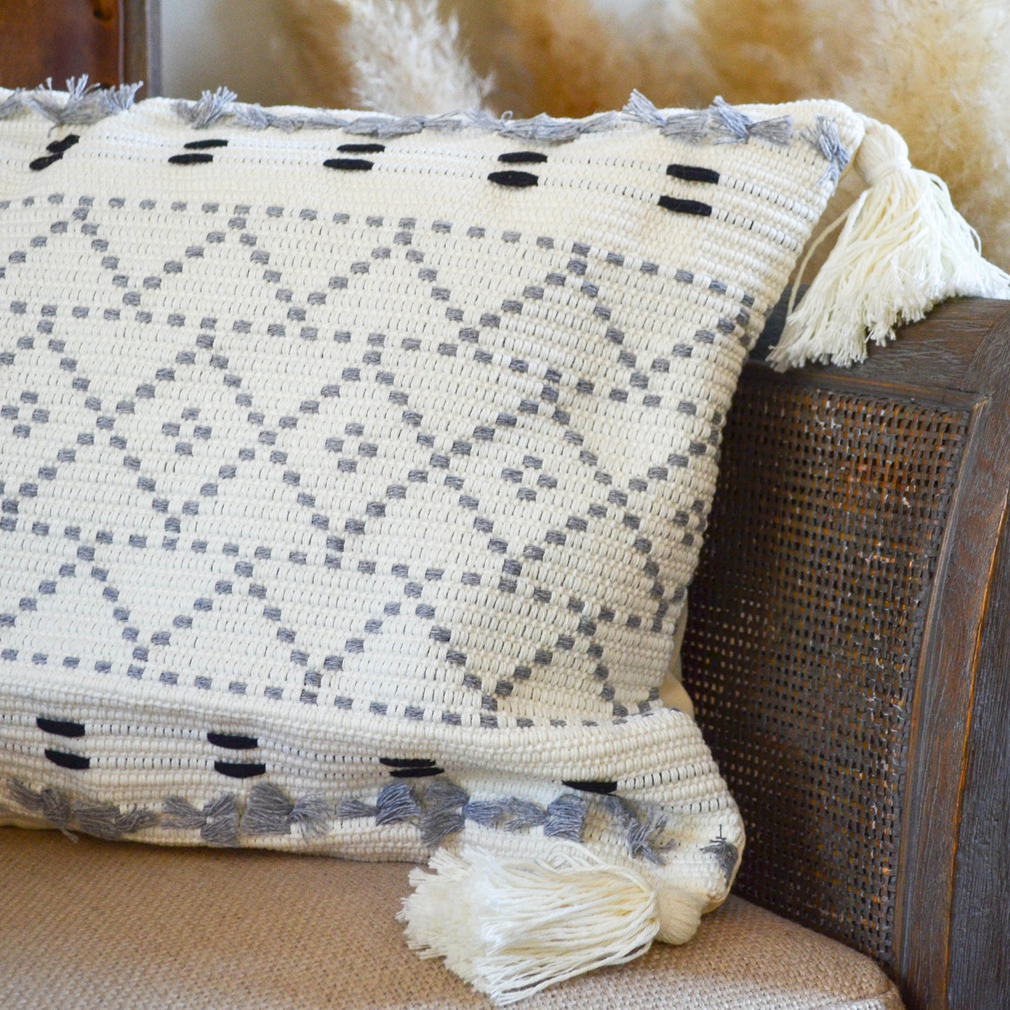 Funda de Cojín Gris 30 x 50