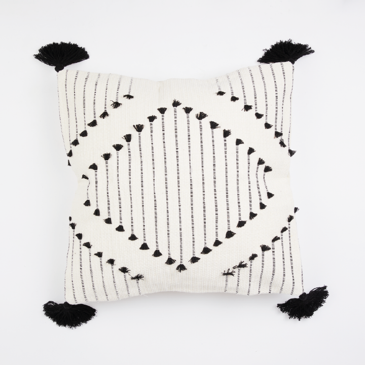 Funda de Cojín Deco Negro 45 x 45