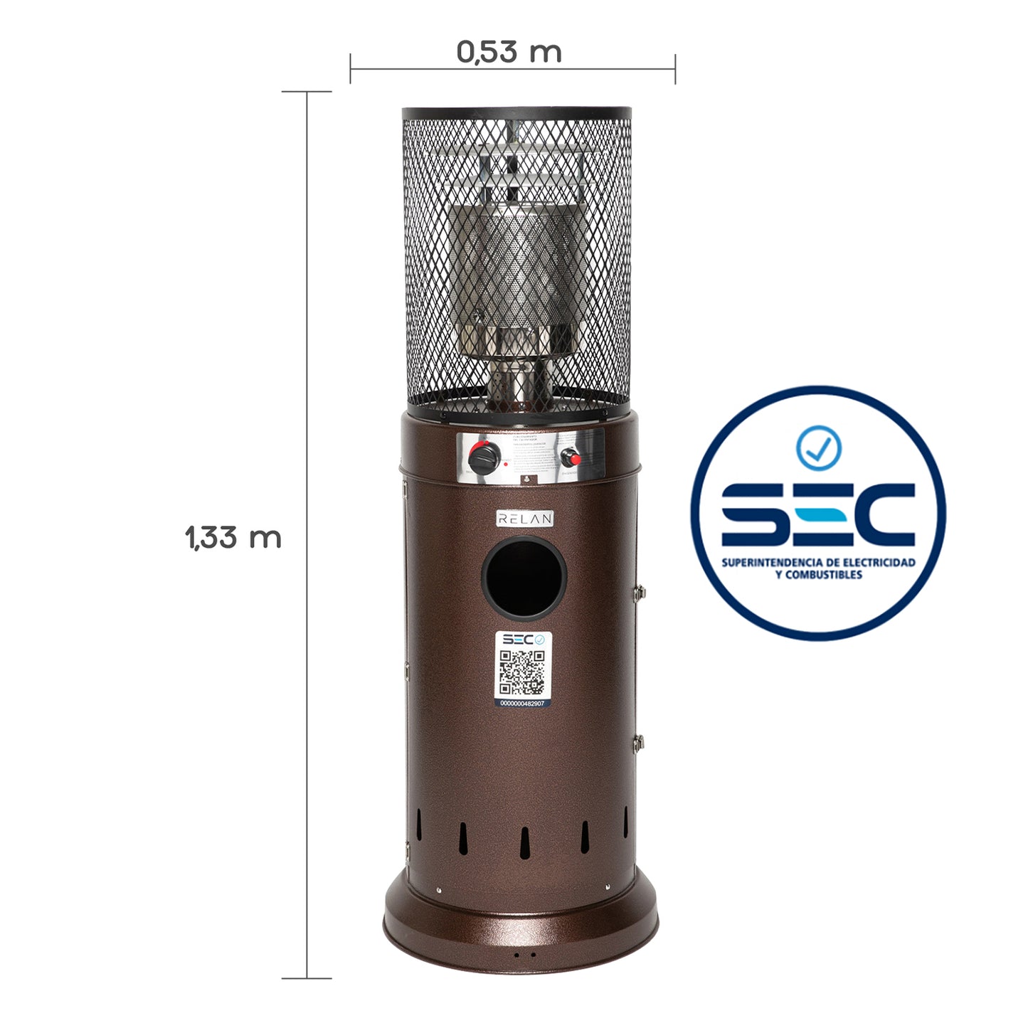 Estufa Calefactor Exterior Bronze