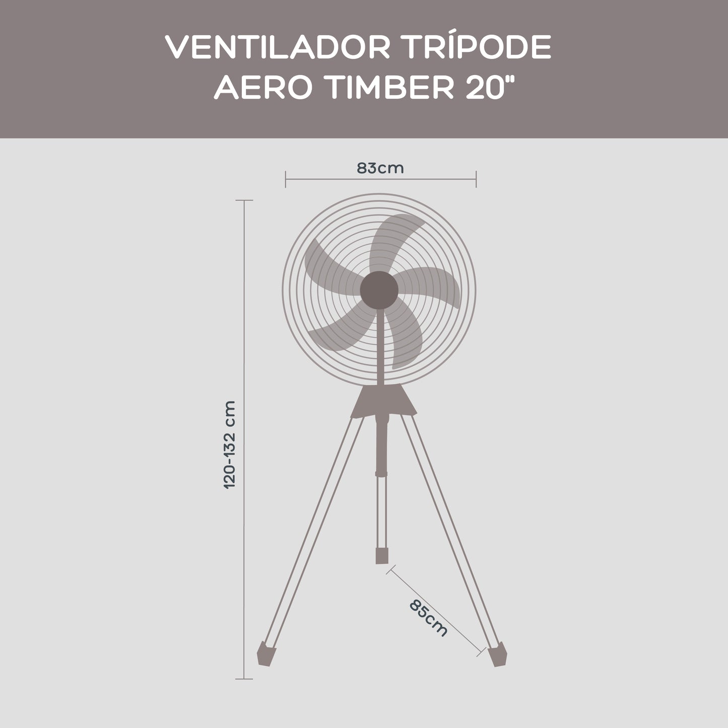 Ventilador Trípode Aero Timber 20"