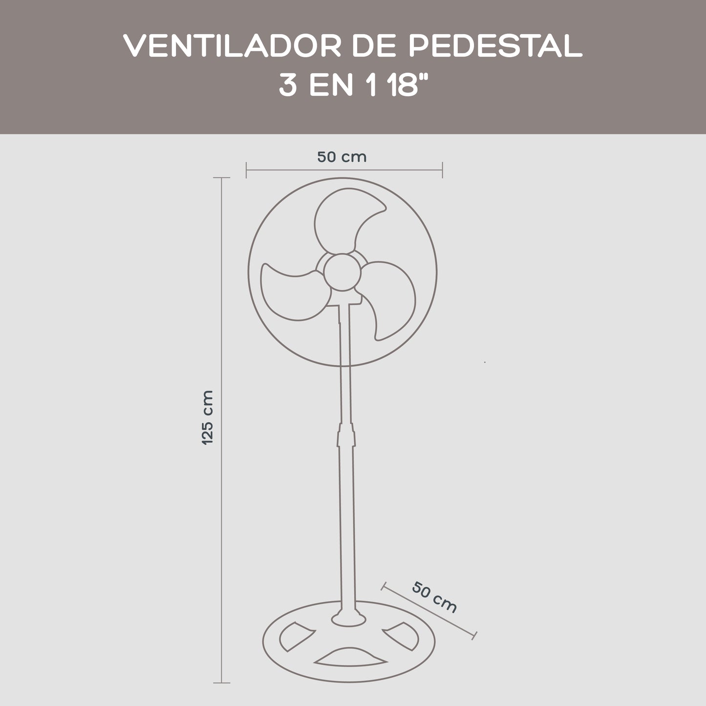 Ventilador 3 en 1 de 18"