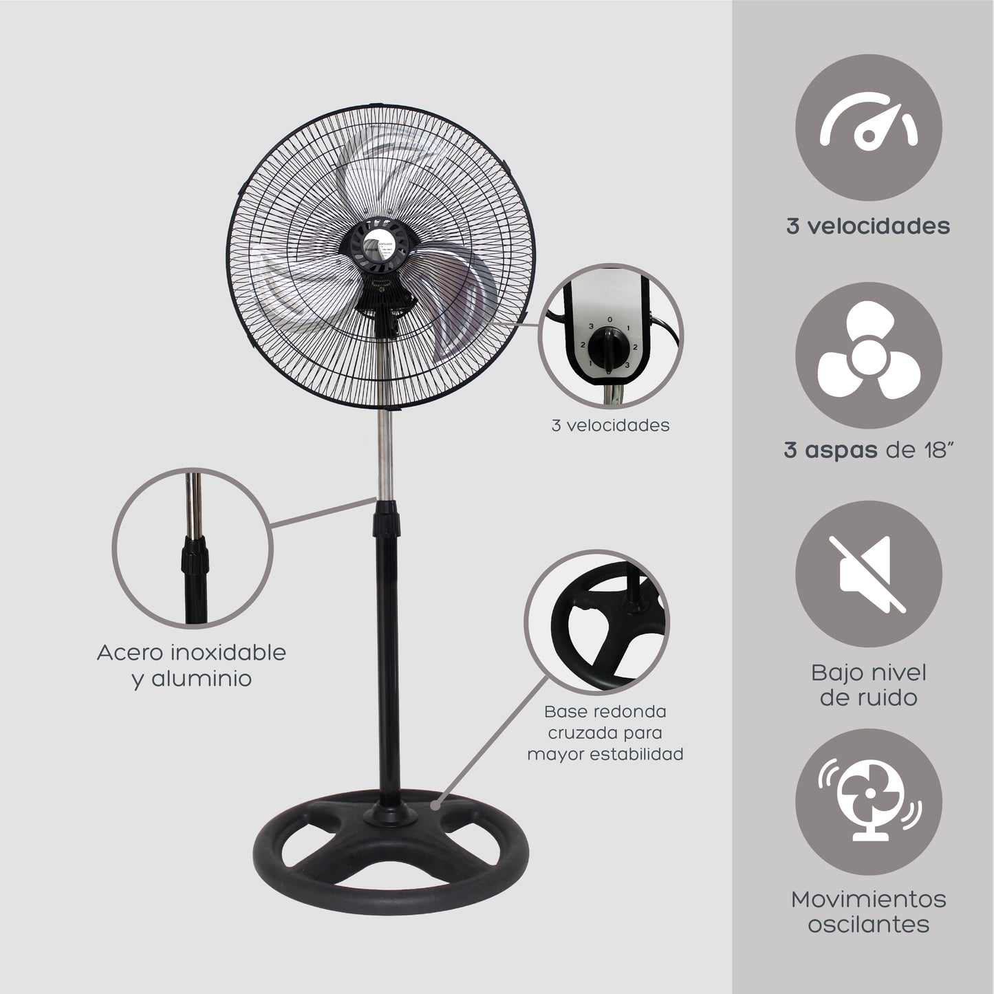 Ventilador 3 en 1 de 18"