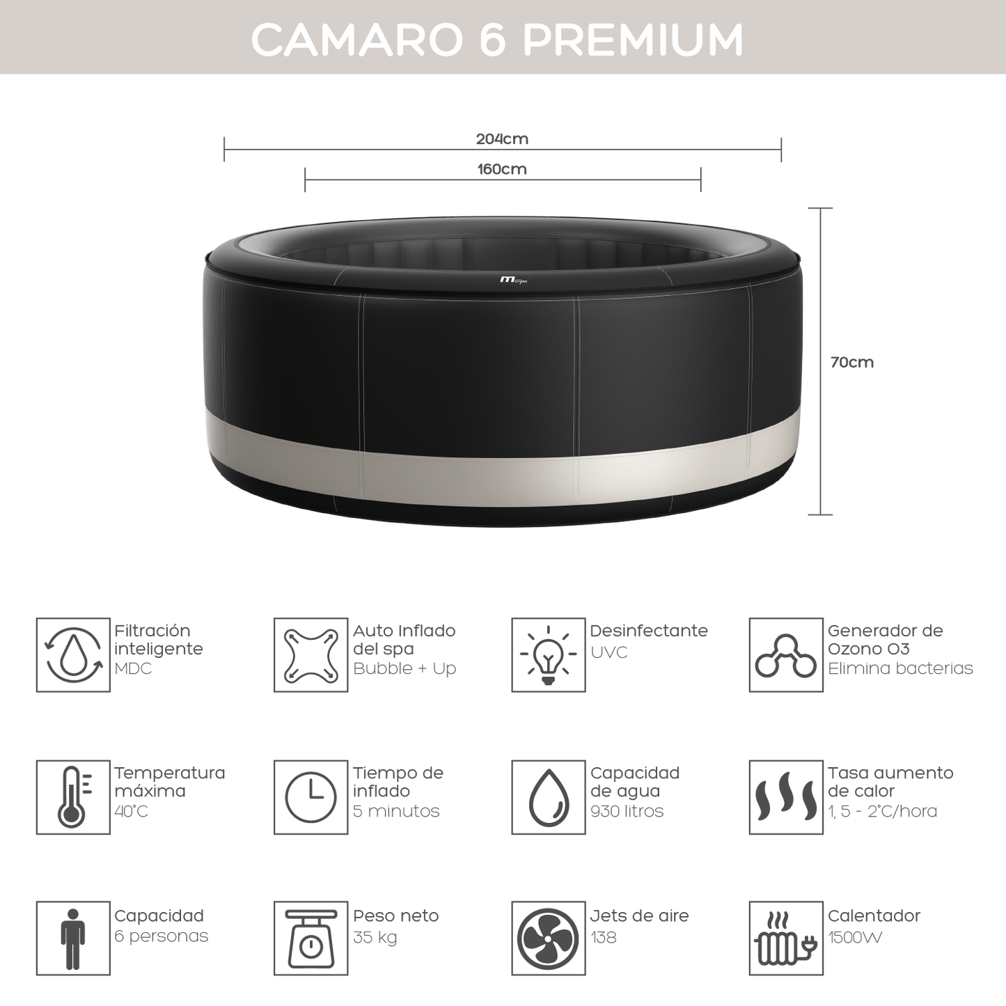 Hot Tub Camaro 6 Premium