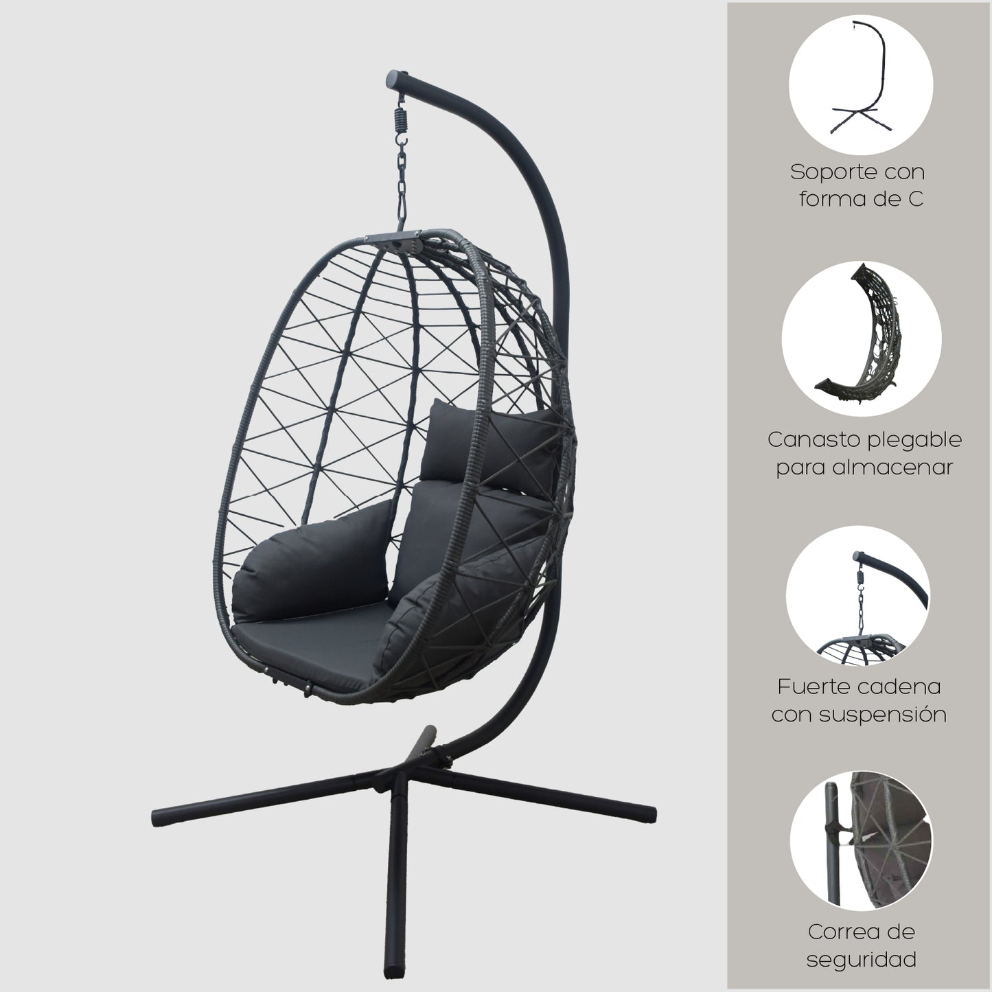 Silla Colgante de Mimbre Fiji