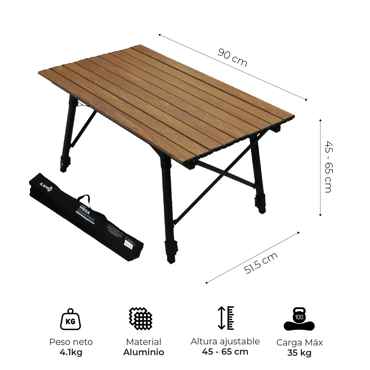 Mesa Plegable Roble