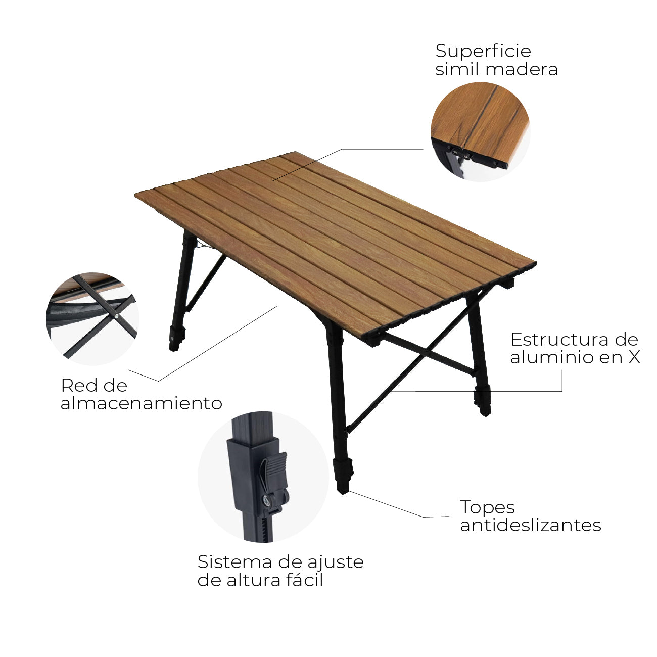 Mesa Plegable Roble