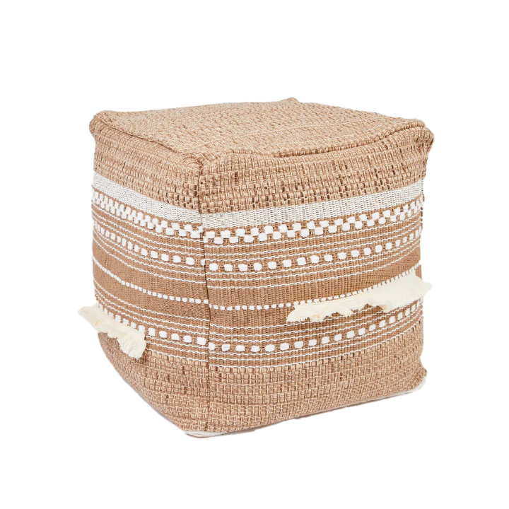 Pouf / Puff Cubo Marroquí Color Café