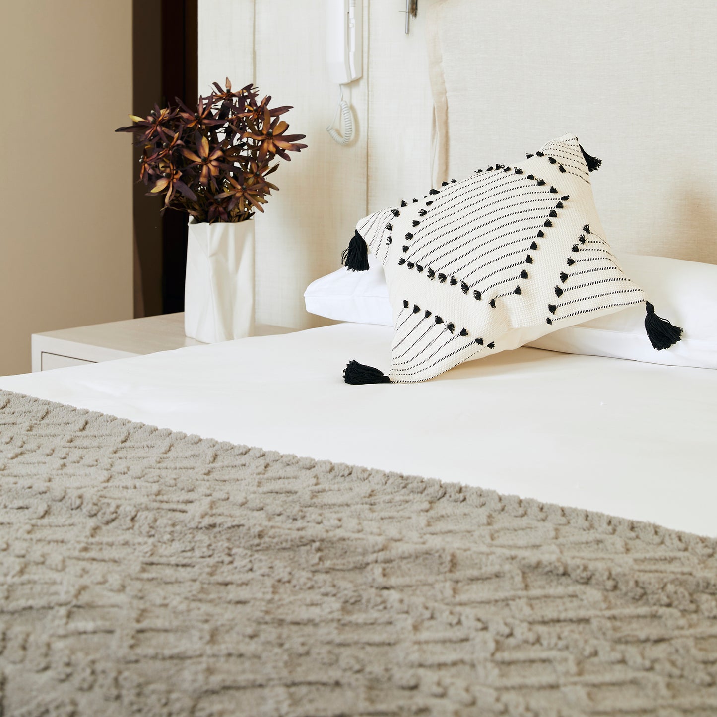 Manta Sherpa Jacquard Gris Queen