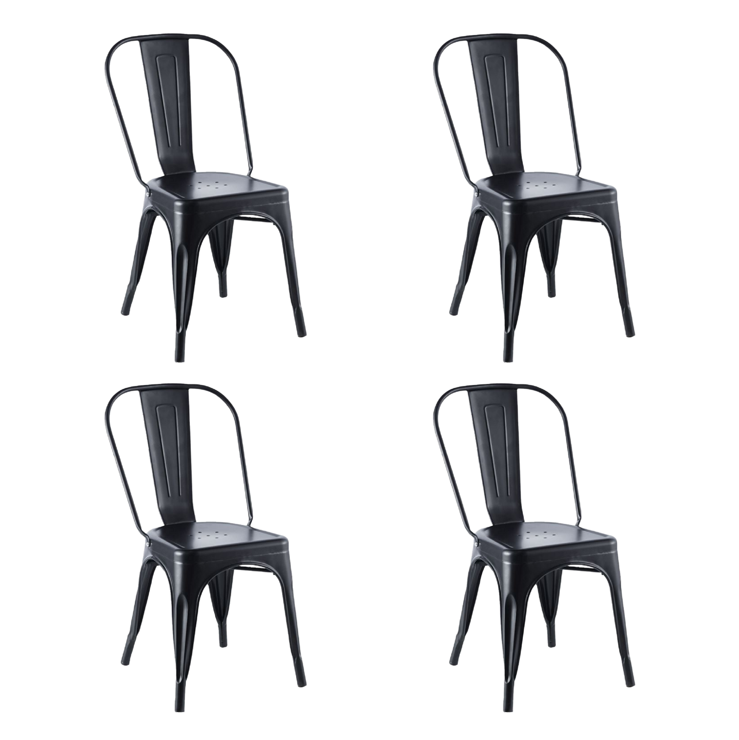Set de 4 Sillas Tolix Negras