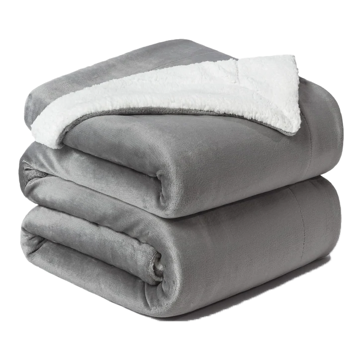 Manta Sherpa King Gris