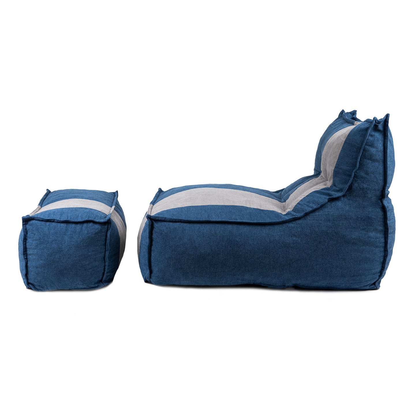 Sillón Pouf con Apoya Pies Raya