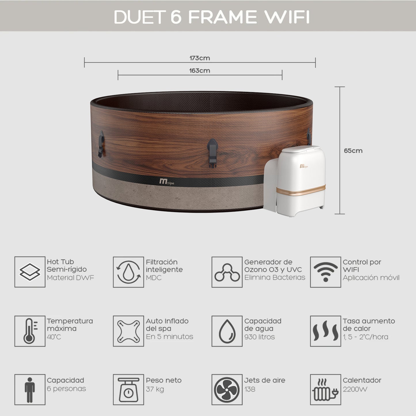 Hot Tub Duet 6 Frame Wifi