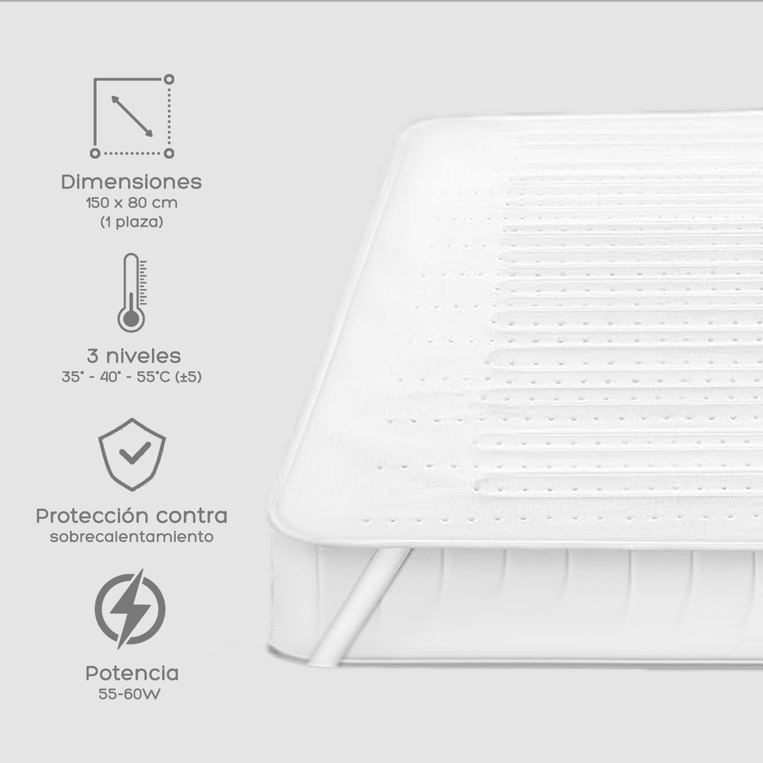 Calienta Camas Eléctrico Relan Single 3 Niveles