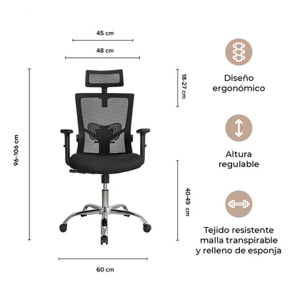 Silla de Escritorio Ergonómica Delphi