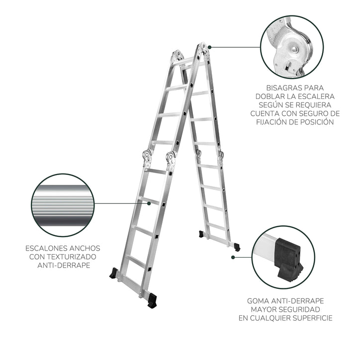 Escalera Plegable Multipropósito 16 Peldaños