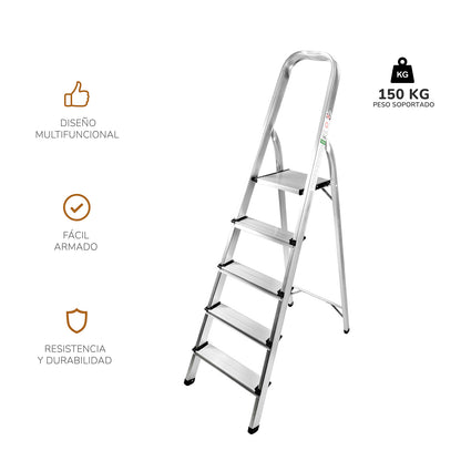 Escalera Plegable 5 Peldaños