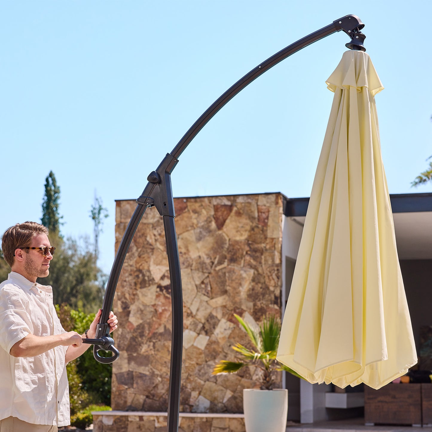 Quitasol Lateral Con Base 300 Cm