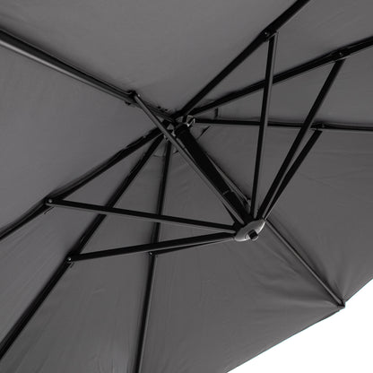 Quitasol Lateral Con Base 300 Cm Gris Grafito