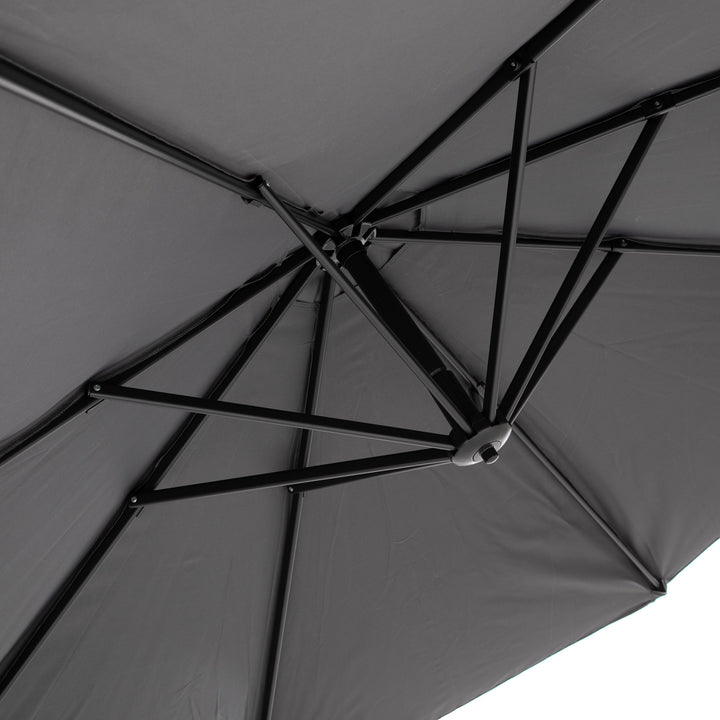 Quitasol Lateral Con Base 300 Cm Gris Grafito