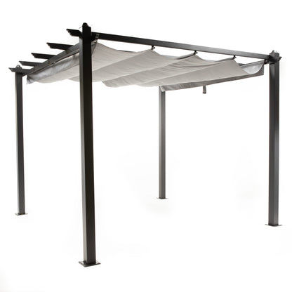 Pérgola Grey Shelter Retráctil 3x3 Mts