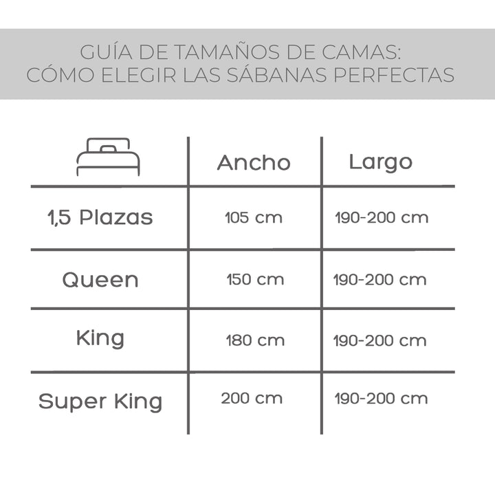 Juego de Sábanas 100% Algodón Super King 200 Hilos