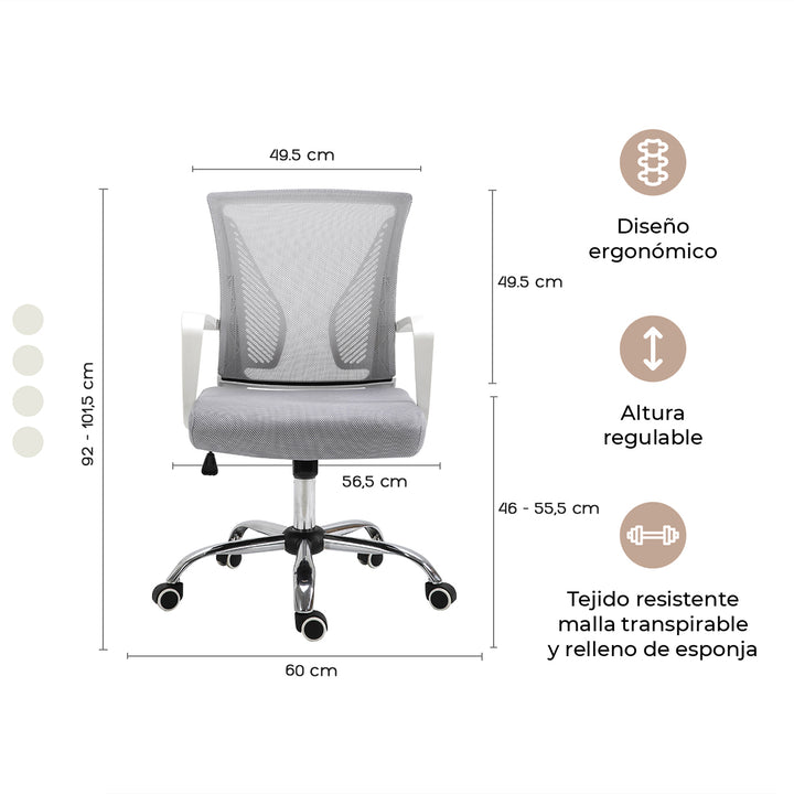 Silla de Escritorio Ergonómica Burdeos