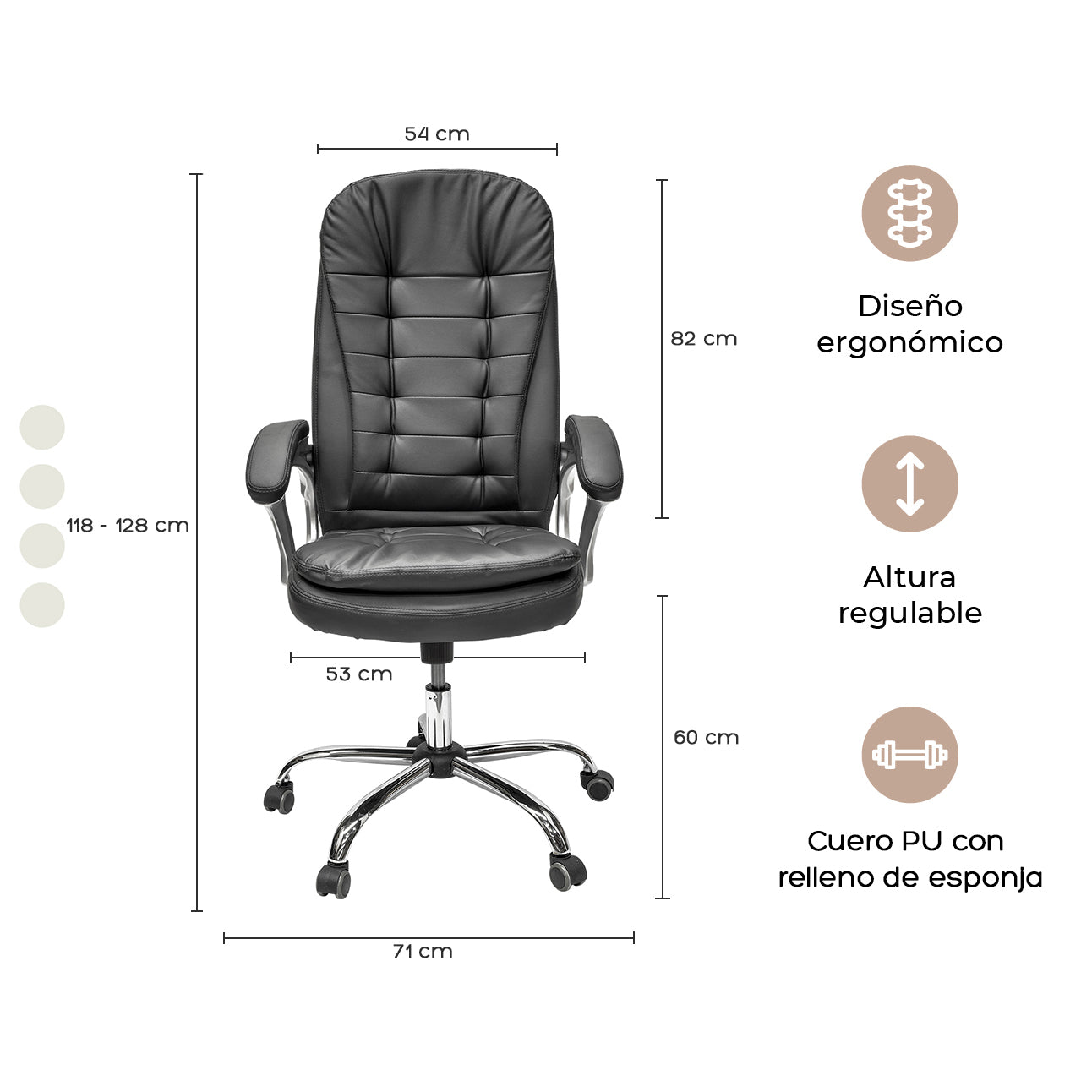 Silla de Escritorio de Cuero Vernier