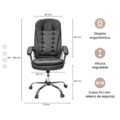 Silla de Escritorio de Cuero Vernier