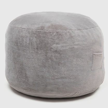 Pouf / Puff Faux Redondo Gris