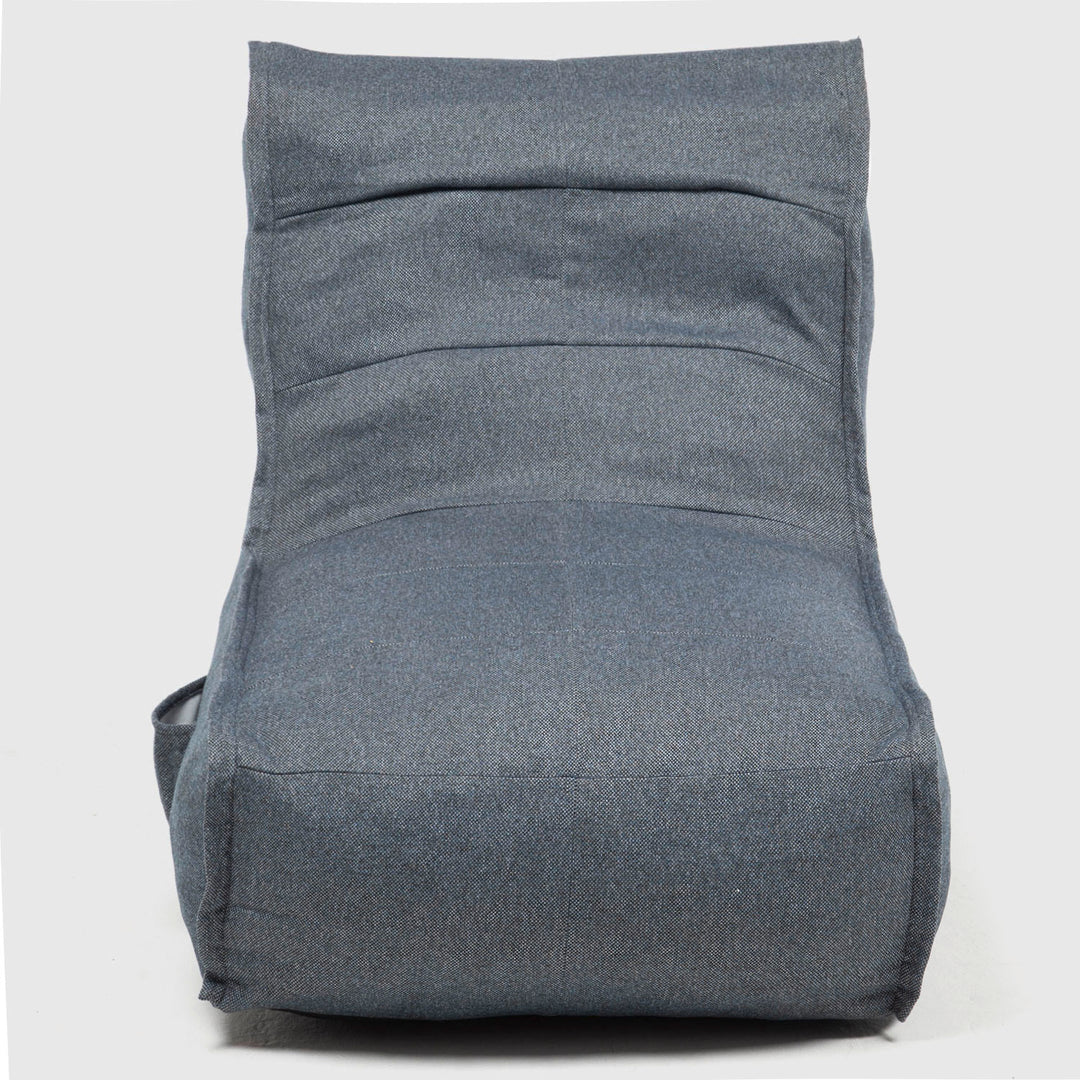Sillón Pouf / Puff Gris Con Respaldo Relan