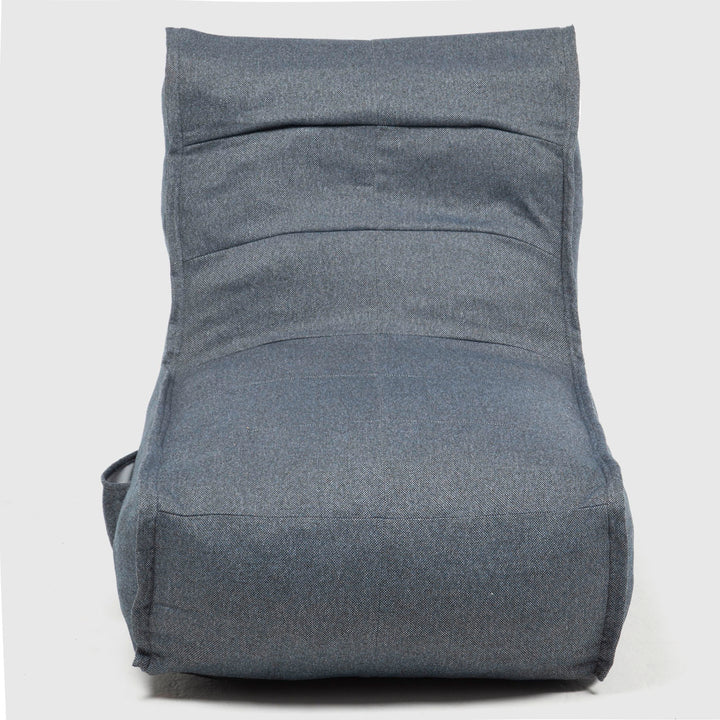 Sillón Pouf / Puff Gris Con Respaldo Relan