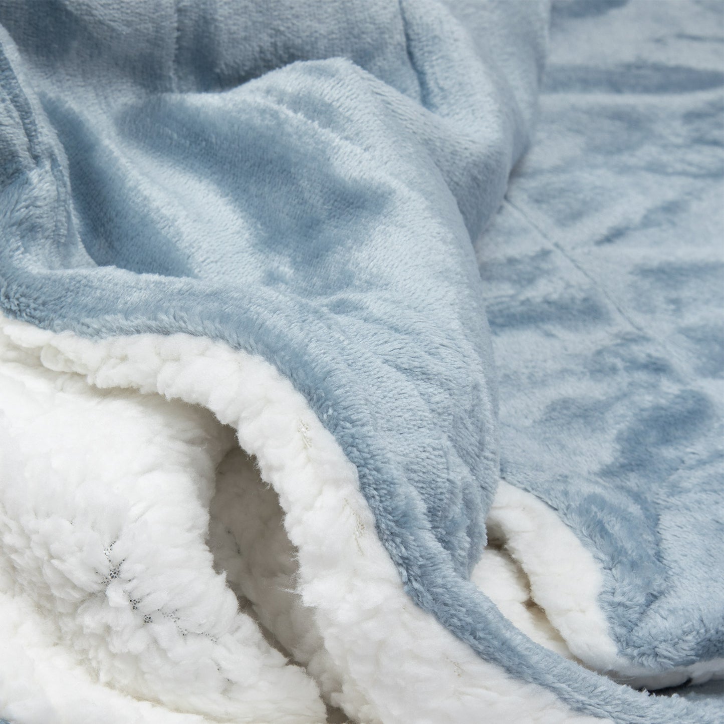 Manta Sherpa Polar Franela Azul 1,5 Plaza